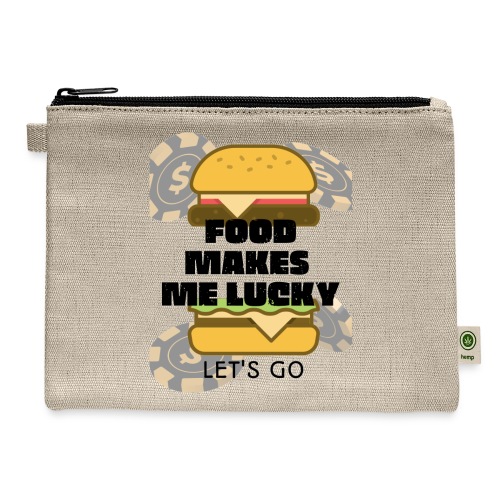 Food Makes Me Lucky Let's Go Poker Chips - Hemp Carry All Pouch
