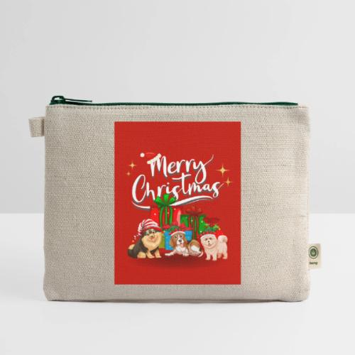 Merry Christmas - Hemp Carry All Pouch