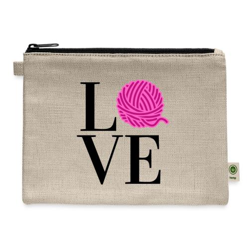 Love Yarn Pink - Hemp Carry All Pouch