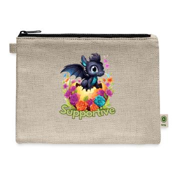 Supportive Dragon - Hemp Carry All Pouch - natural - Front