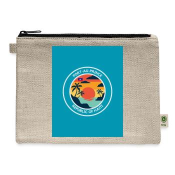 Port-au-Prince, Republic of Haiti - Hemp Carry All Pouch - natural - Front