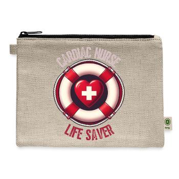 Cardiac Nurse Life Saver - Hemp Carry All Pouch - natural - Front