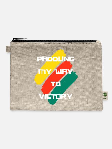 Paddling my way to victory - Hemp Carry All Pouch - natural