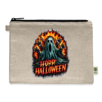 Flaming Ghost Halloween - Hemp Carry All Pouch - natural - Front