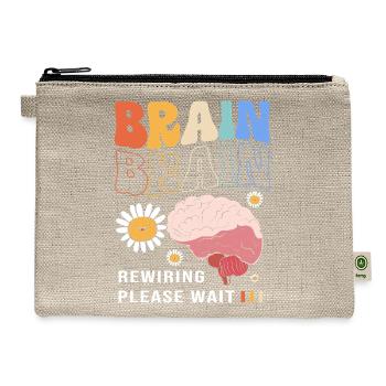 Anoxic Brain Injury Awareness Warrior - Hemp Carry All Pouch - natural - Front