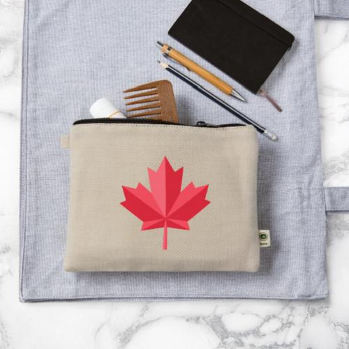 Canadian red maple leaf - Hemp Carry All Pouch