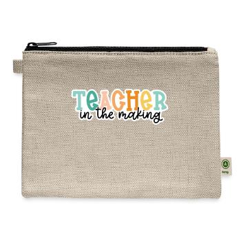 Teacher in the Making - Hemp Carry All Pouch - natural - Front