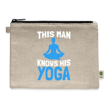 Yoga Instructor Yogi Zen Meditation - Hemp Carry All Pouch - natural - Front