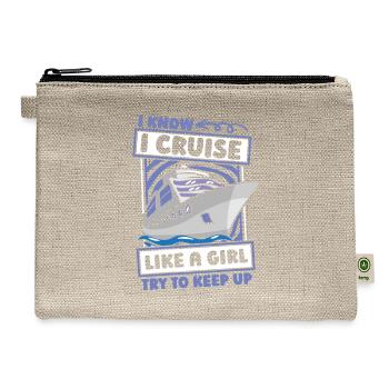 Cruise Boat Cruise Ship Girl - Hemp Carry All Pouch - natural - Front