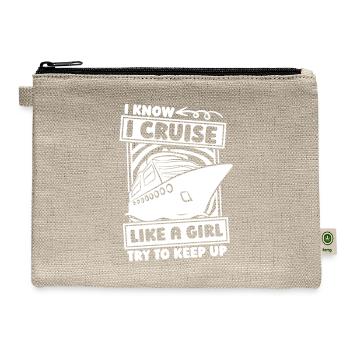 Cruise Boat Cruise Ship Girl - Hemp Carry All Pouch - natural - Front