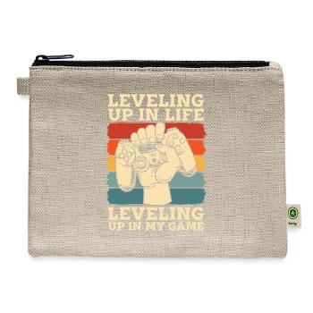 Video Games Level - Hemp Carry All Pouch - natural - Front