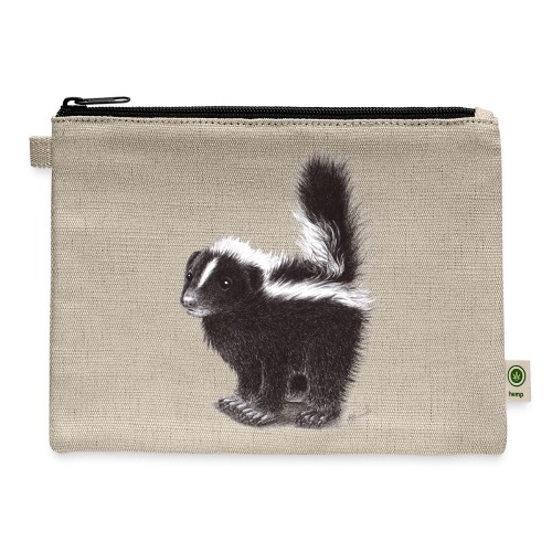 Cool cute funny Skunk - Hemp Carry All Pouch