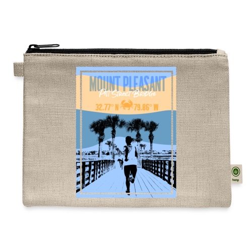 Charleston Life -Mount Pleasant Pitt Street Bridge - Hemp Carry All Pouch