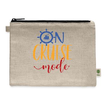 On Cruise Control - Cruise Ship Gift - Hemp Carry All Pouch - natural - Front