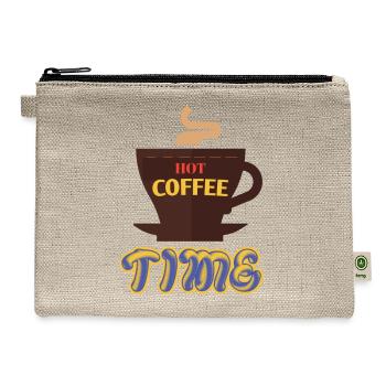 Hot Cffee time - Hemp Carry All Pouch - natural - Front