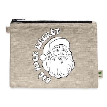 Big Nick Energy Holiday Xmas Christmas Santa Claus - Hemp Carry All Pouch - natural - Front