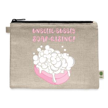 Soap Maker Soap Saponification Soap Making Bubbles - Hemp Carry All Pouch - natural - Front