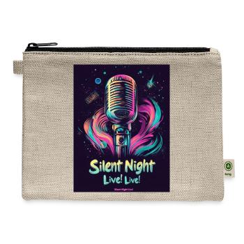 Silent Night Neon Microphone - Hemp Carry All Pouch - natural - Front