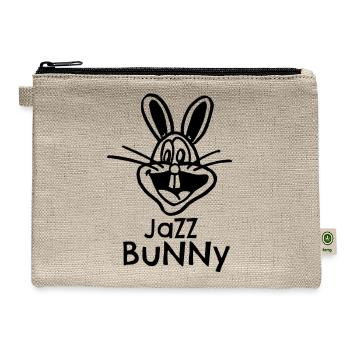 Micah's Original Jazz Bunny Art - Hemp Carry All Pouch - natural - Front