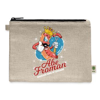 Abe Froman Sausage King of Chicago - Hemp Carry All Pouch - natural - Front