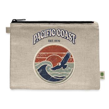 Pacific Coast Retro Patch Embroidery - Hemp Carry All Pouch - natural - Front