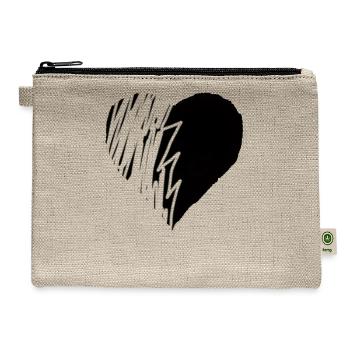 Broken heart - Hemp Carry All Pouch - natural - Front