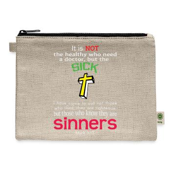 Mark 2:17 - Bible Verses - Hemp Carry All Pouch - natural - Front