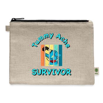 Tummy Ache Survivor - Hemp Carry All Pouch - natural - Front