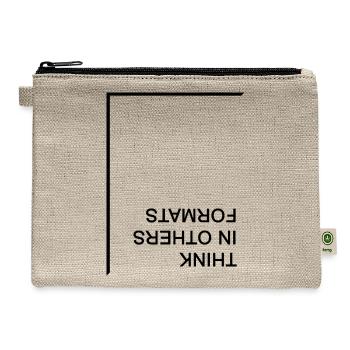 Think in others formats - Hemp Carry All Pouch - natural - Front