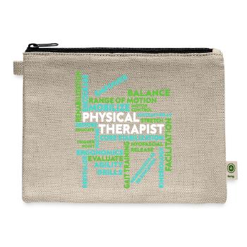 Physical Therapist Shirt Mobilize Core - Hemp Carry All Pouch - natural - Front
