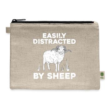 Cute Sheep For Men Women Lamb Farm Animal Farmer - Hemp Carry All Pouch - natural - Front