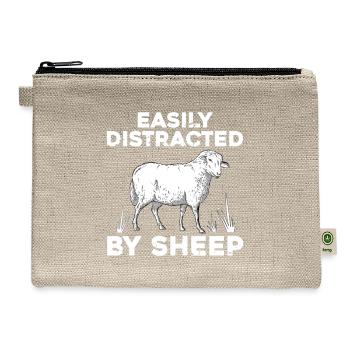 Cute Sheep For Men Women Lamb Farm Animal Farmer - Hemp Carry All Pouch - natural - Front