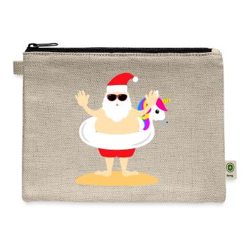 Santa Unicorn Floating - Hemp Carry All Pouch - natural - Front