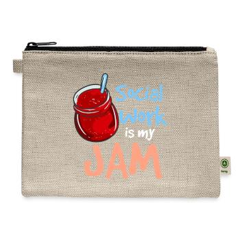 Social Work Is My Jam Social Worker - Hemp Carry All Pouch - natural - Front