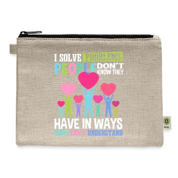 Funny LCSW Social Work Social Worker - Hemp Carry All Pouch - natural - Front
