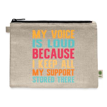 Social Worker My voice is loud social work - Hemp Carry All Pouch - natural - Front