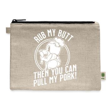 Rub My Butt Grill And Smoked Meat Master - Hemp Carry All Pouch - natural - Front
