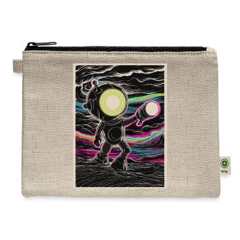 Mad Robot with Flashlight Hand - Hemp Carry All Pouch - natural - Front