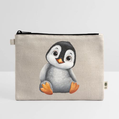 Innocent Penguin Sitting - Hemp Carry All Pouch