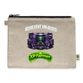 Achievement Unlocked XP Farmer - Hemp Carry All Pouch - natural - Front