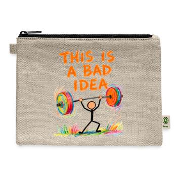 This Is a Bad Idea Weightlift - Hemp Carry All Pouch - natural - Front