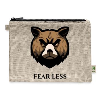 Fearless Bulldog Emblem - Hemp Carry All Pouch - natural - Front