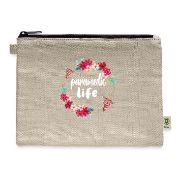 Paramedic Life Proud Paramedic Appreciation Gifts - Hemp Carry All Pouch - natural - Front