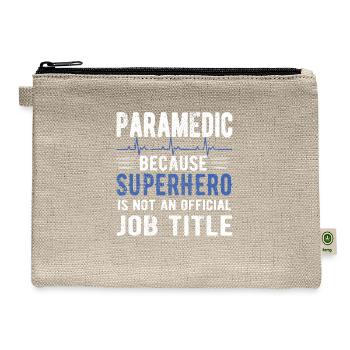 Best Paramedic EMS Week Proud Paramedic Gifts - Hemp Carry All Pouch - natural - Front