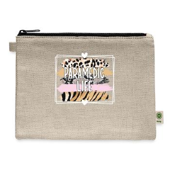 Paramedic Life Proud Paramedic EMS Week Gifts - Hemp Carry All Pouch - natural - Front