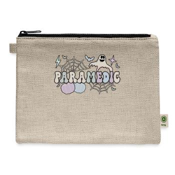 Spooky Paramedic Halloween Paramedic Gifts EMS - Hemp Carry All Pouch - natural - Front