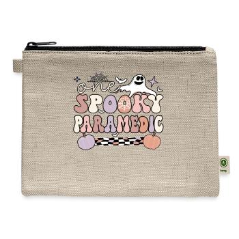 Spooky Paramedic Halloween Paramedic Gifts EMS - Hemp Carry All Pouch - natural - Front