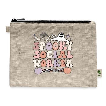 Social Worker Halloween Social Workers Gifts - Hemp Carry All Pouch - natural - Front