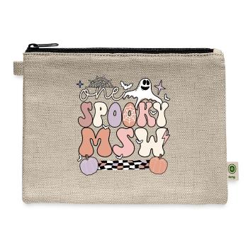 MSW Master Of Social Work Halloween Social Worker - Hemp Carry All Pouch - natural - Front