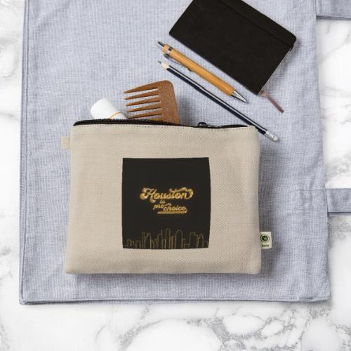 Houston is Pro Choice Skyline + Logo - Hemp Carry All Pouch